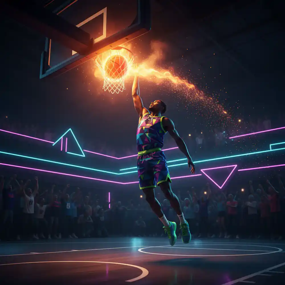 NBA Jam dunk actie
